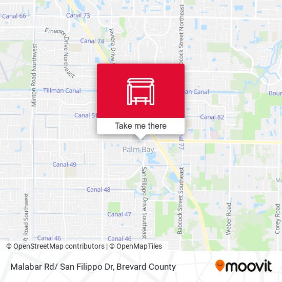 Mapa de Malabar Rd/ San Filippo Dr