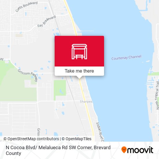 N Cocoa Blvd/ Melalueca Rd SW Corner map