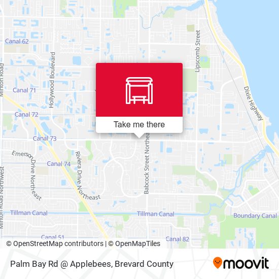 Palm Bay Rd @ Applebees map