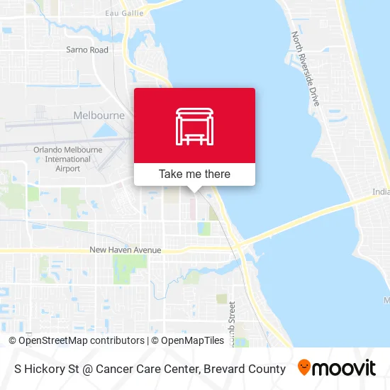 S Hickory St @ Cancer Care Center map