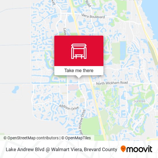 Mapa de Lake Andrew Blvd @ Walmart Viera