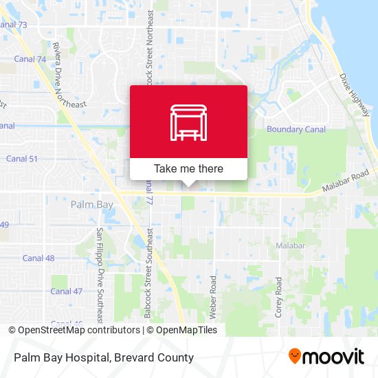 Palm Bay Hospital map