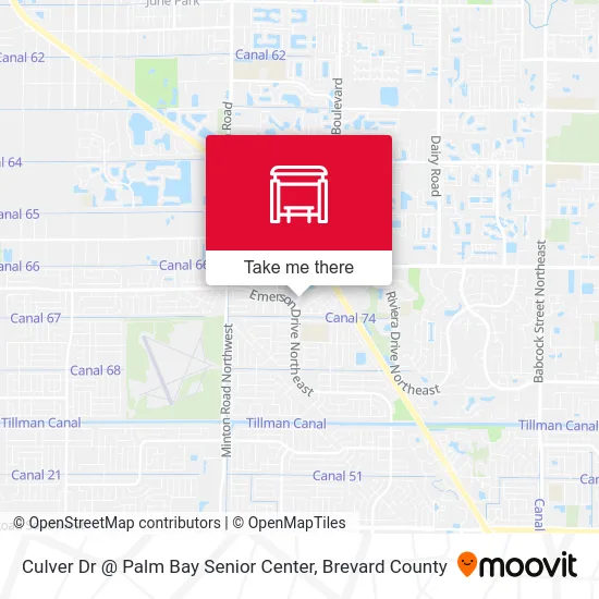 Culver Dr @ Palm Bay Senior Center map