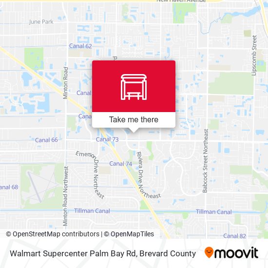 Walmart Supercenter Palm Bay Rd map