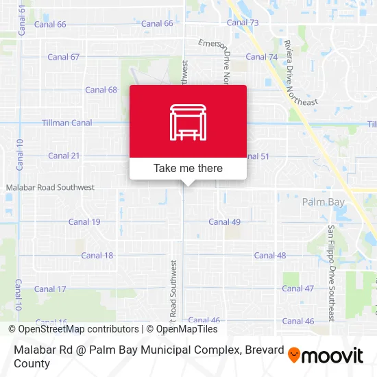 Malabar Rd @ Palm Bay Municipal Complex map