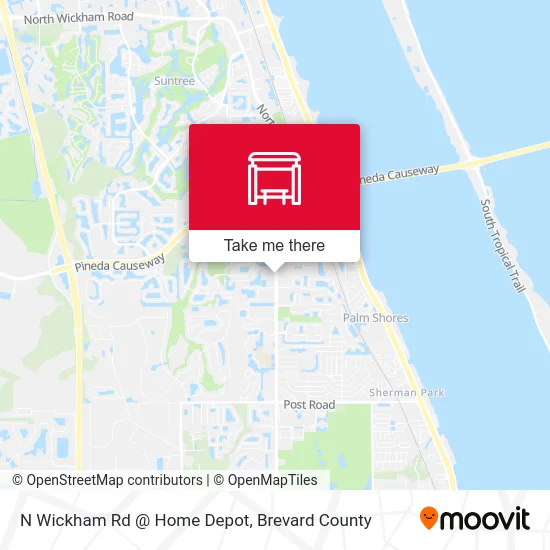 N Wickham Rd @ Home Depot map