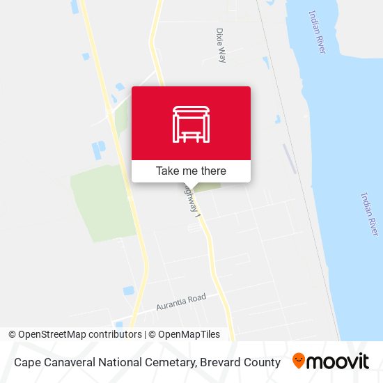 Cape Canaveral National Cemetary map