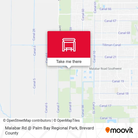 Malabar Rd @ Palm Bay Regional Park map