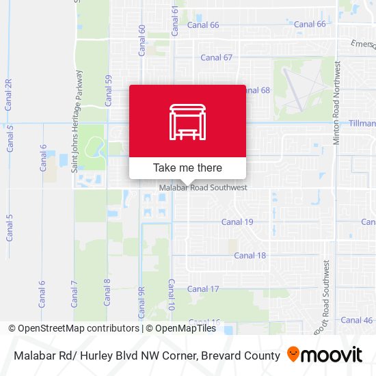 Malabar Rd/ Hurley Blvd NW Corner map