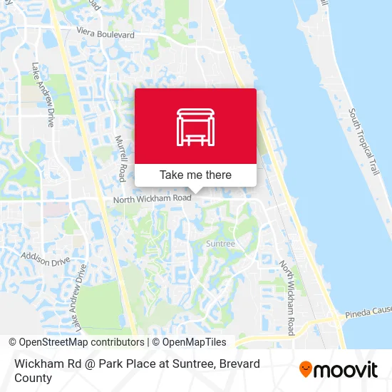 Wickham Rd @ Park Place at Suntree map