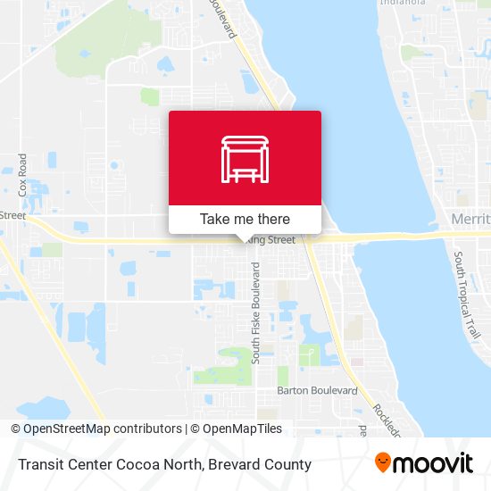Transit Center Cocoa North map