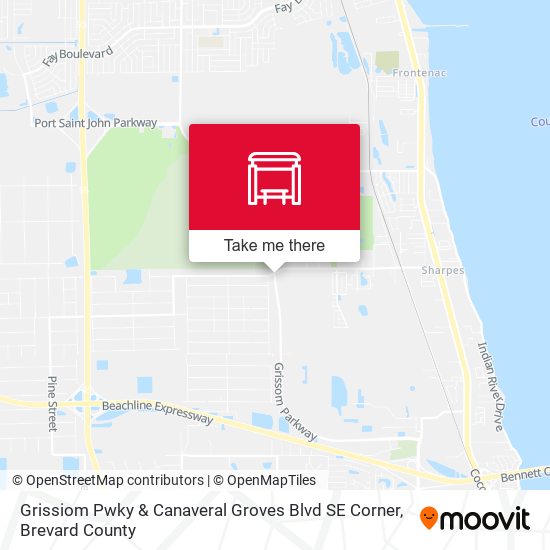 Mapa de Grissiom Pwky & Canaveral Groves Blvd SE Corner