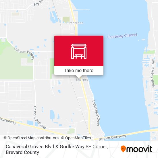 Canaveral Groves Blvd & Godke Way SE Corner map