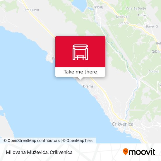 Milovana Muževića map