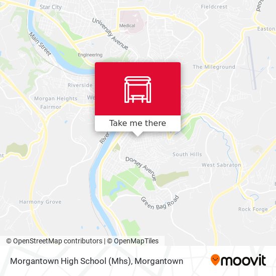 Mapa de Morgantown High School (Mhs)