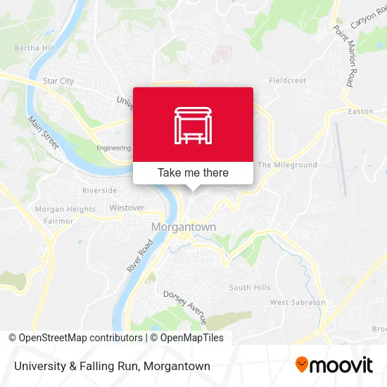 University & Falling Run map