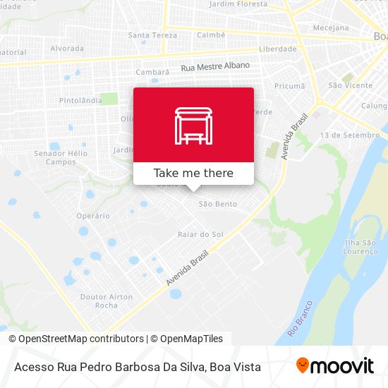 Mapa Acesso Rua Pedro Barbosa Da Silva