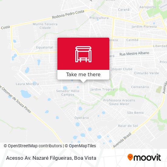 Acesso Av. Nazaré Filgueiras map