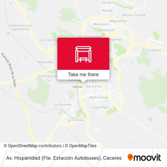 Av. Hispanidad (Fte. Estación Autobuses) map