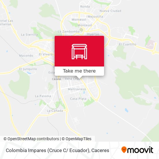 mapa Colombia Impares (Cruce C/ Ecuador)