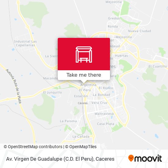 mapa Av. Virgen De Guadalupe (C.D. El Peru)