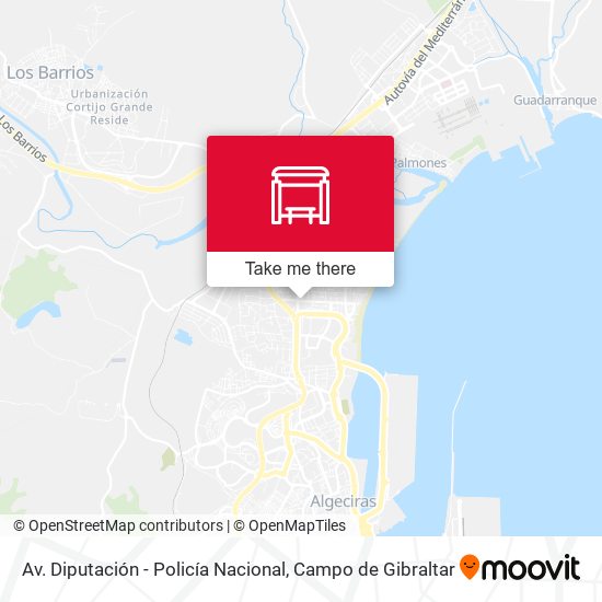 mapa Av. Diputación - Policía Nacional