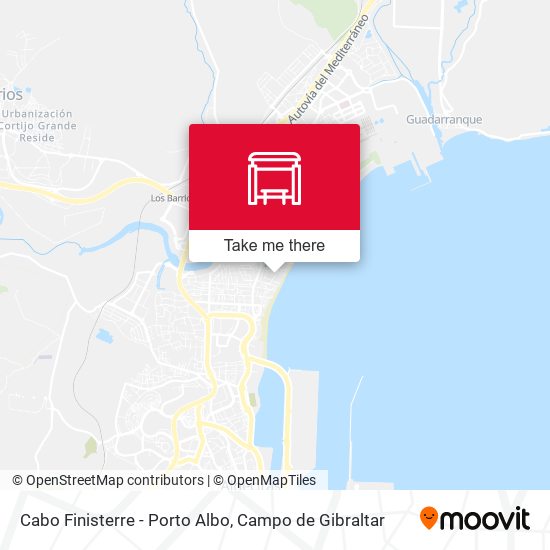 Cabo Finisterre - Porto Albo map