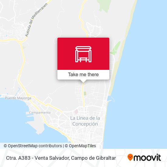 Ctra. A383 - Venta Salvador map