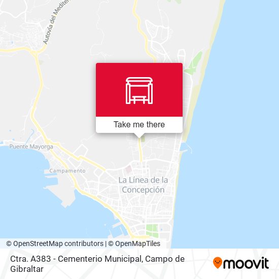 mapa Ctra. A383 - Cementerio Municipal