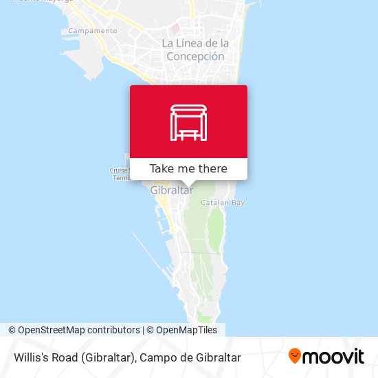 Willis's Road (Gibraltar) map