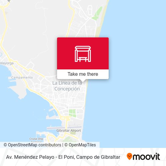 mapa Av. Menéndez Pelayo - El Poni