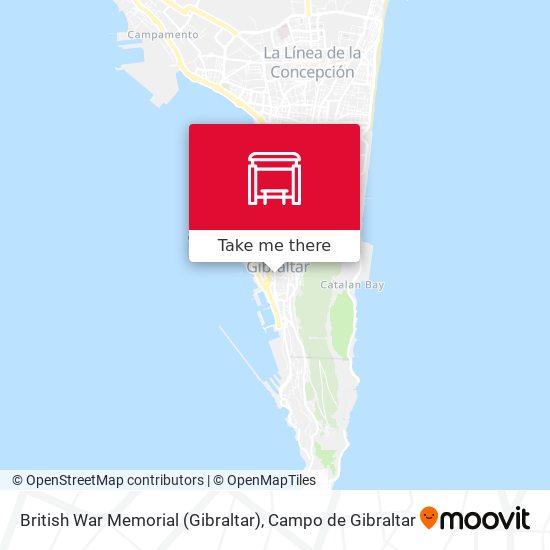 mapa British War Memorial (Gibraltar)