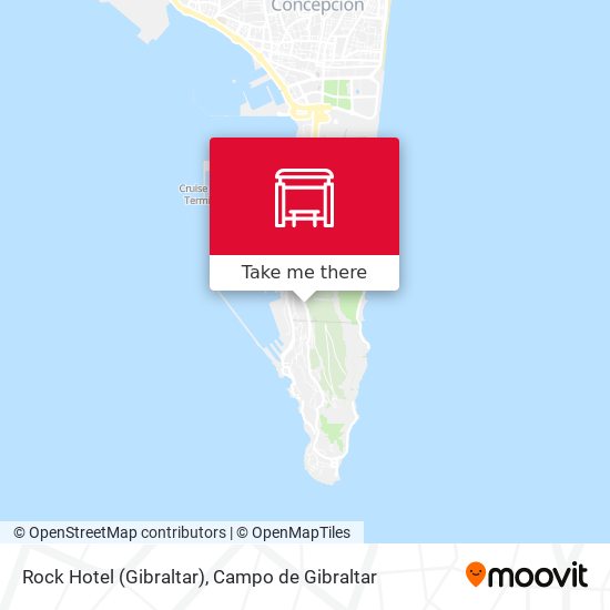 mapa Rock Hotel (Gibraltar)