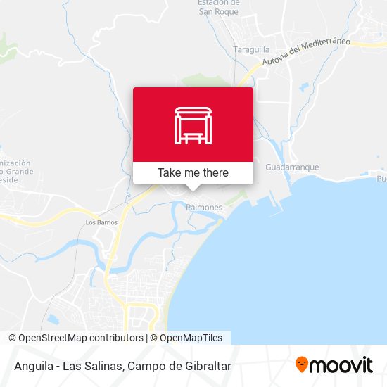 Anguila - Las Salinas map