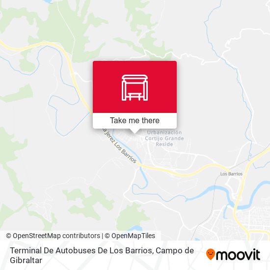 mapa Terminal De Autobuses De Los Barrios
