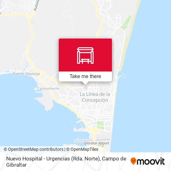 Nuevo Hospital - Urgencias (Rda. Norte) map