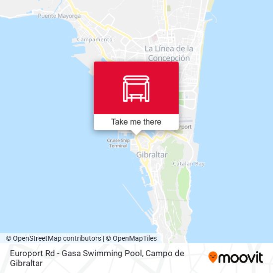 mapa Europort Rd - Gasa Swimming Pool