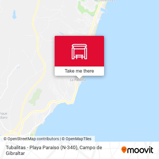 Tubalitas - Playa Paraíso (N-340) map