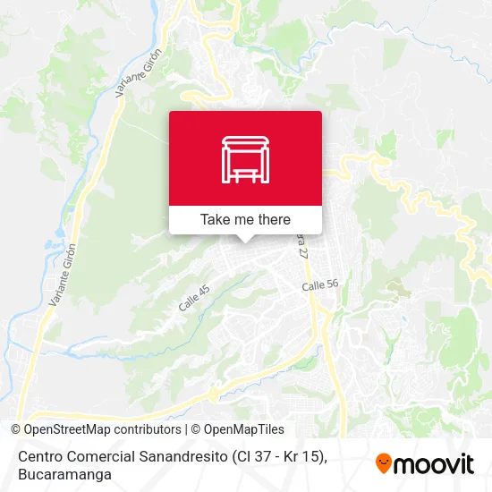 Mapa de Centro Comercial Sanandresito (Cl 37 - Kr 15)