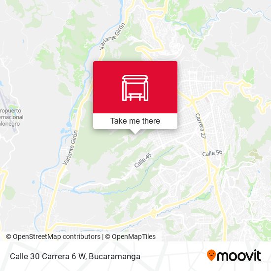 Calle 30 Carrera 6 W map