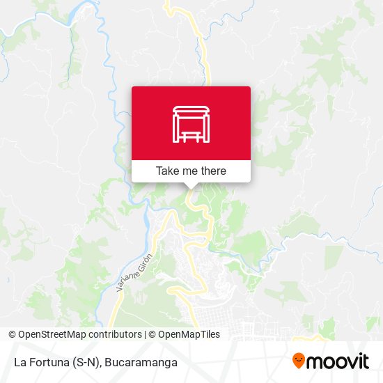 Mapa de La Fortuna (S-N)