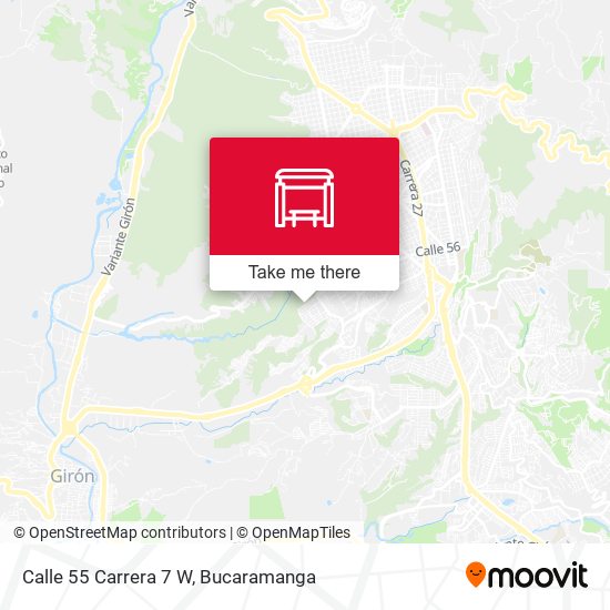 Calle 55 Carrera 7 W map