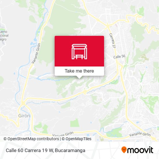 Calle 60 Carrera 19 W map