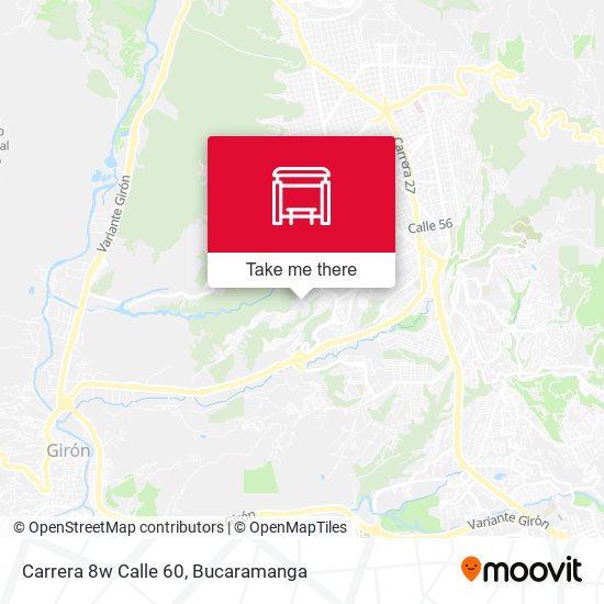 Carrera 8w Calle 60 map