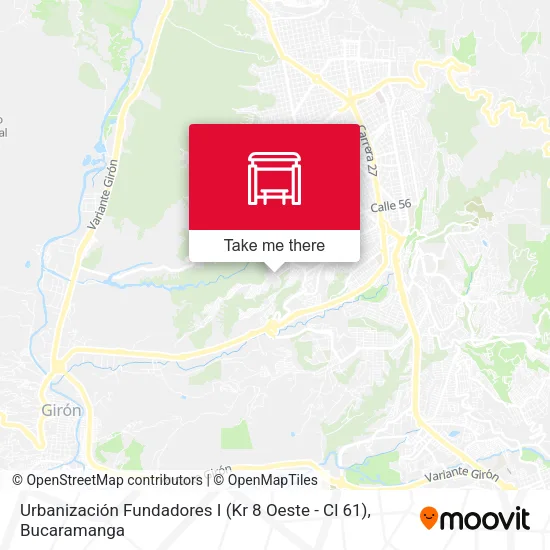 Urbanización Fundadores I (Kr 8 Oeste - Cl 61) map