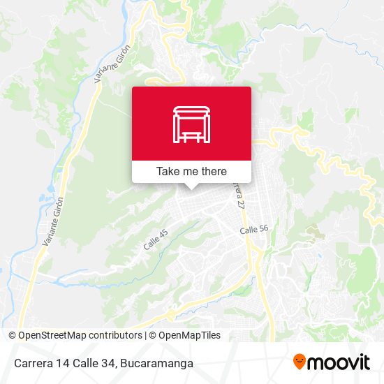 Carrera 14 Calle 34 map