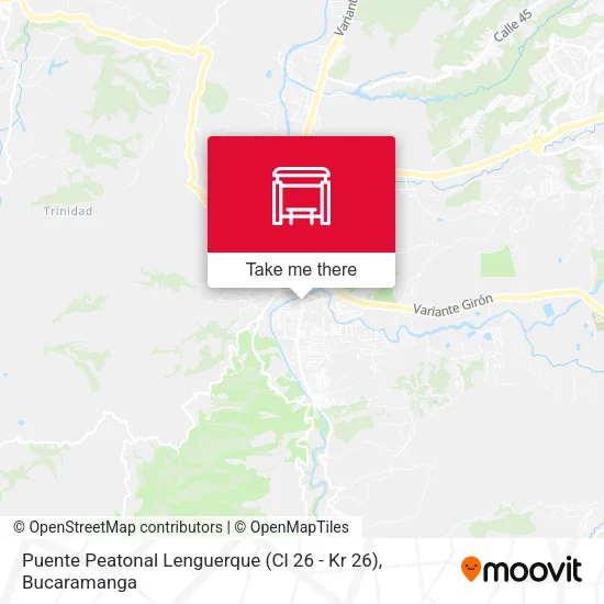 Mapa de Puente Peatonal Lenguerque (Cl 26 - Kr 26)