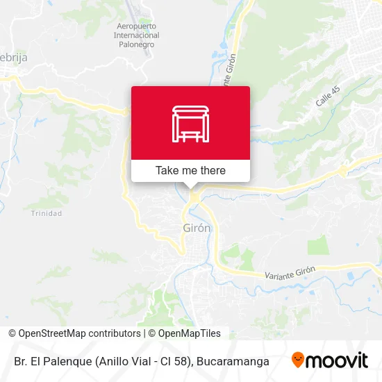 Mapa de Br. El Palenque (Anillo Vial - Cl 58)