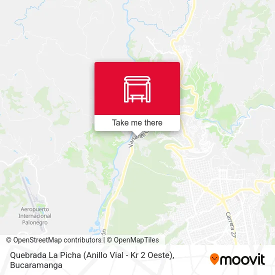 Mapa de Quebrada La Picha (Anillo Vial - Kr 2 Oeste)