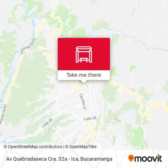 Av Quebradaseca Cra. 32a - Ica map
